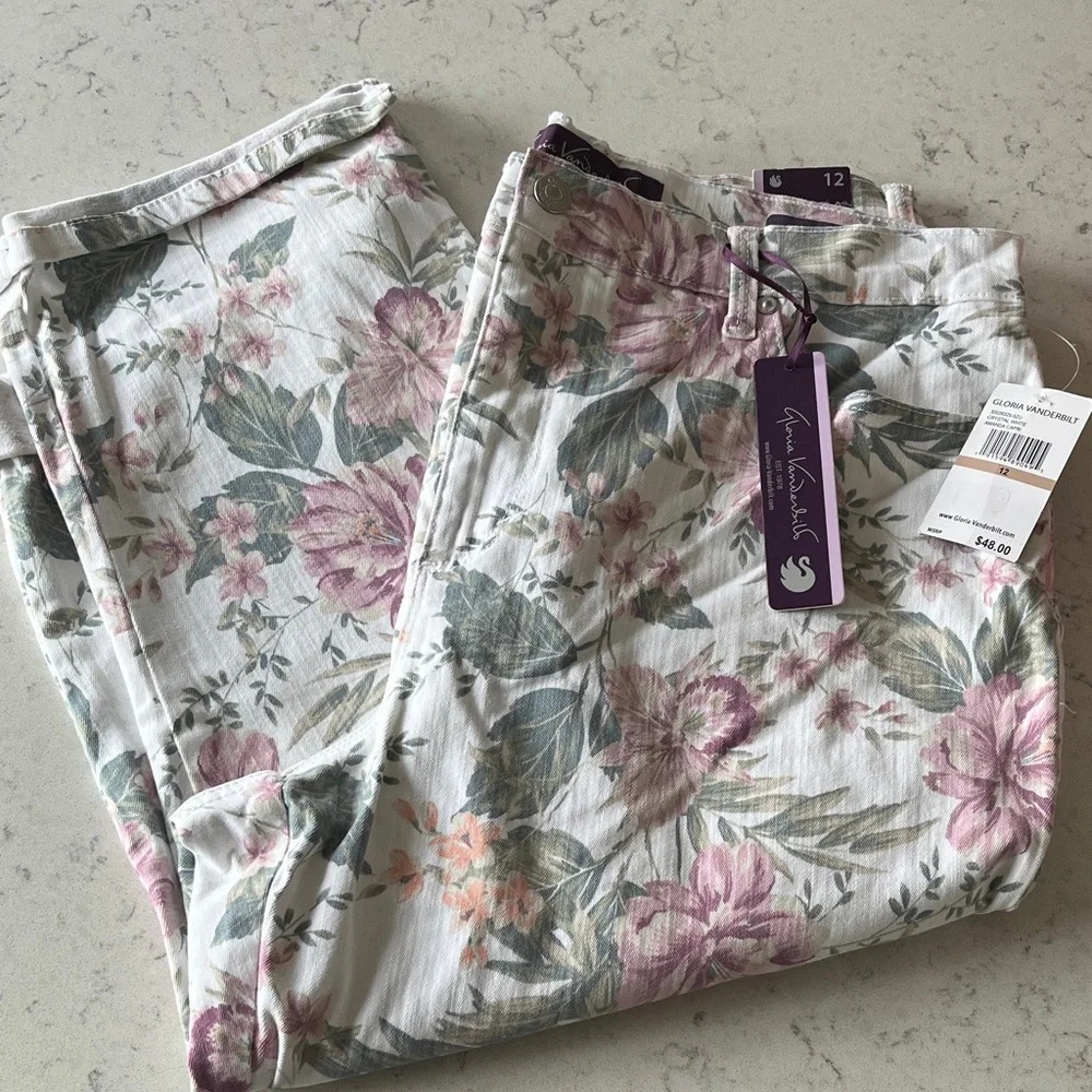 NWT Gloria Vanderbilt Amanda Capri size 12 - Picture 1 of 4